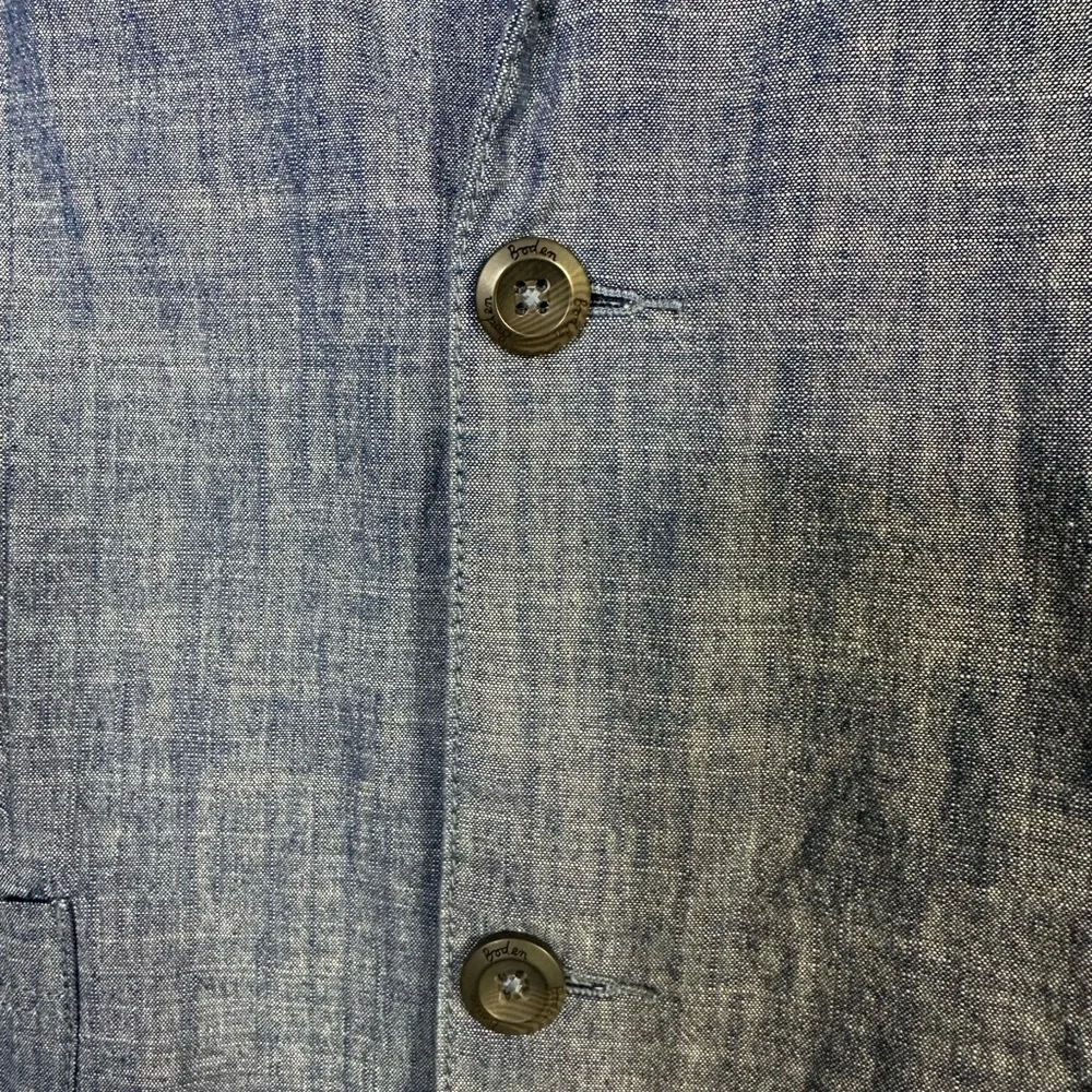 Boden 100% Cotton Blue Heathered Buttoned Blazer Jacket‎ Youth 12/14 Yrs